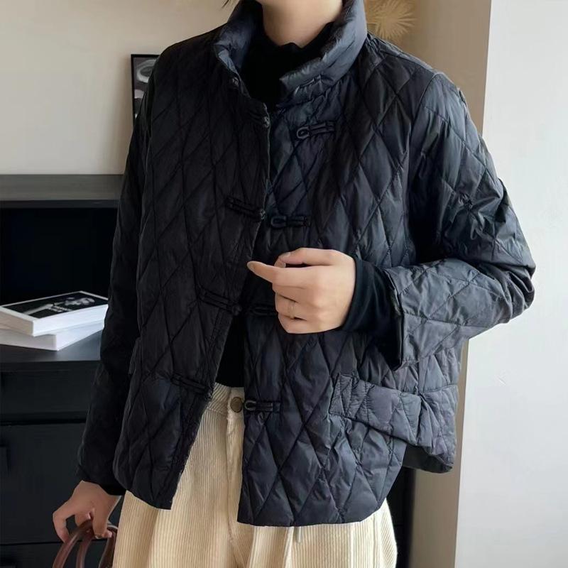Down jacket light and thin women's winter women's clothing short white duck small fragrant wind small man Pinghu HD