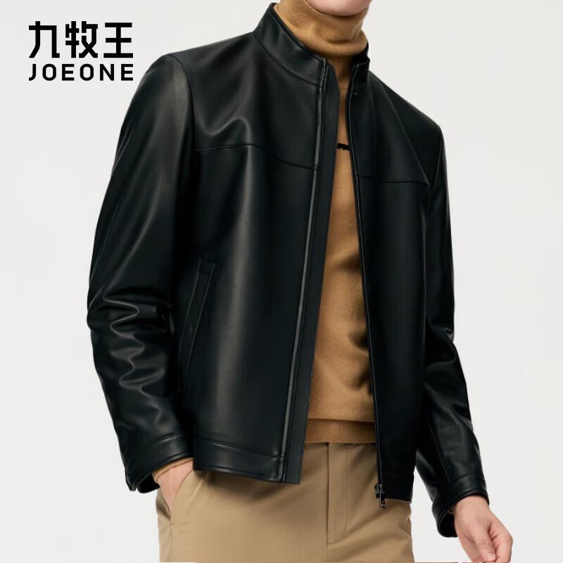 JOEONE Men's Premium Sheepskin Leather Moto Jacket