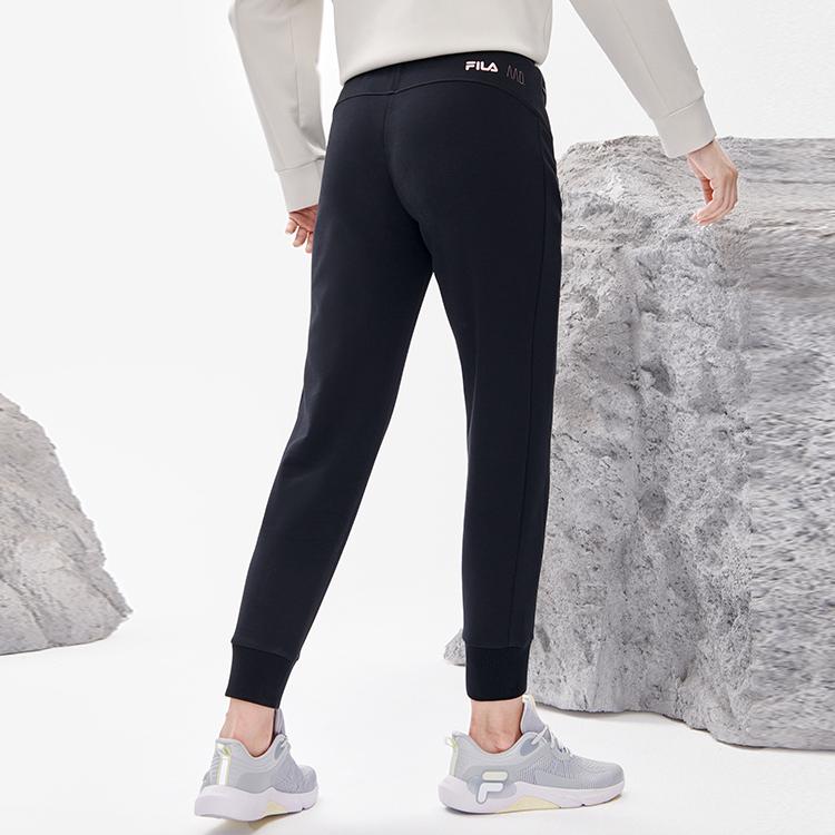 New FILA Athletics Knitted Sweatpants Women's Pitch Black A11W231628F-BK
