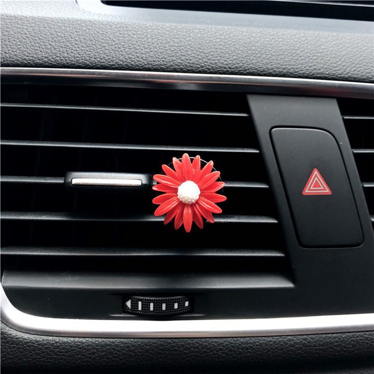 Colorful Resin Daisy Car Perfume Clip Decorative And Fragrant Air Vent Scent Diffuser