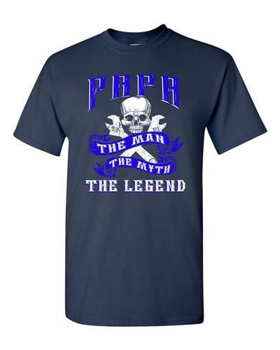 Papa The Man The Myth The Legend Father Dad Funny Gift DT Adult T-Shirt Tee Unisex T-Shirt XXL