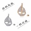 Stylish Rhinestone Sailboat Lapel Pin: Smooth Sailing Brooch for Shirts and Suits
