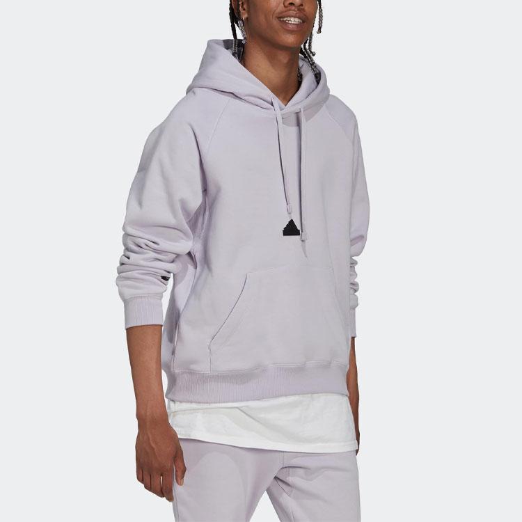 Adidas New FL Hoodie With Solid Color Logo Print Men Hoodie Purple HN1954