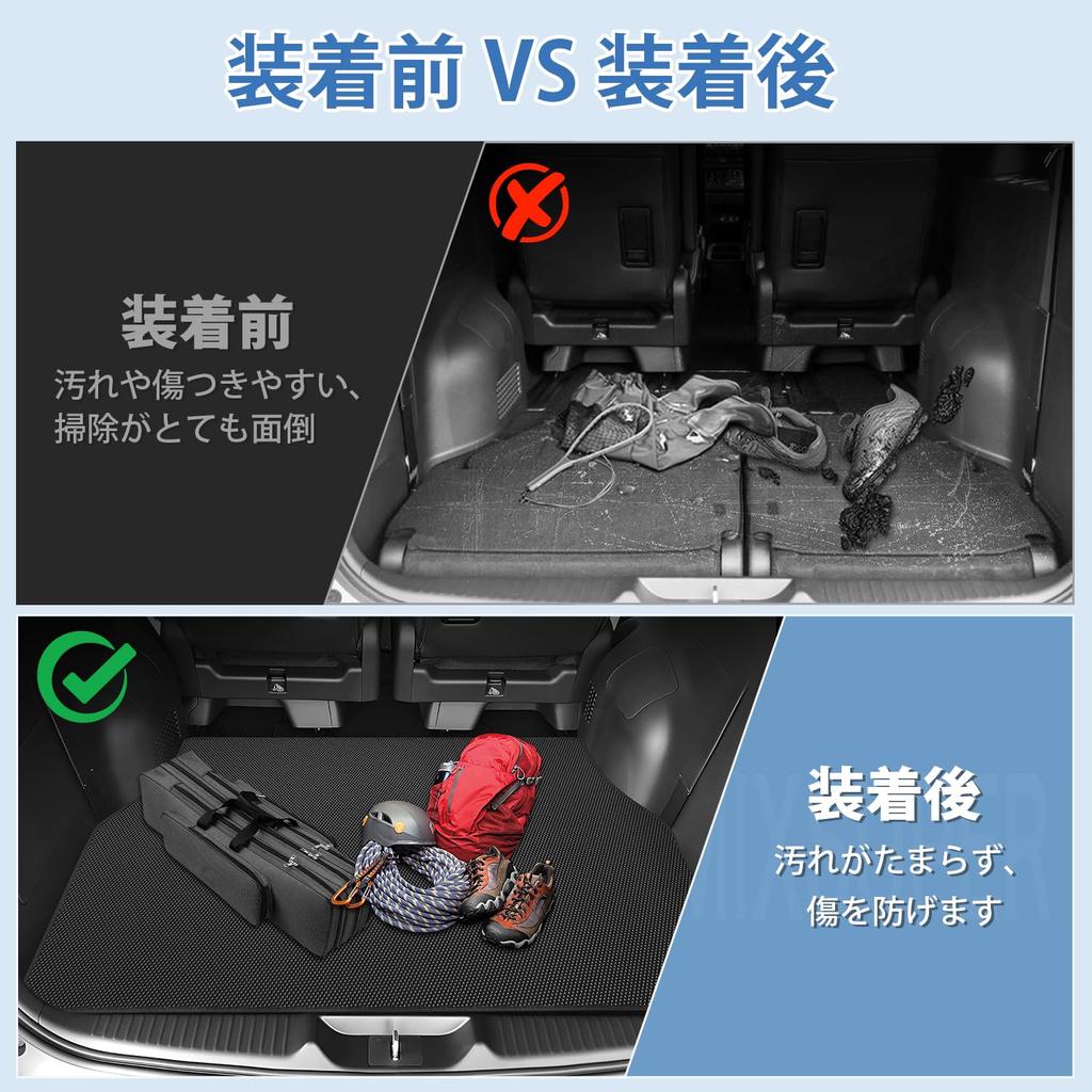 Mixsuper New Stepwagon RP6 RP7 RP8 Luggage Mat 2D Trunk Mat Stepwagon Luggage Cover Luggage Board May 2022 Current Stepwagon Accessory PVC Material