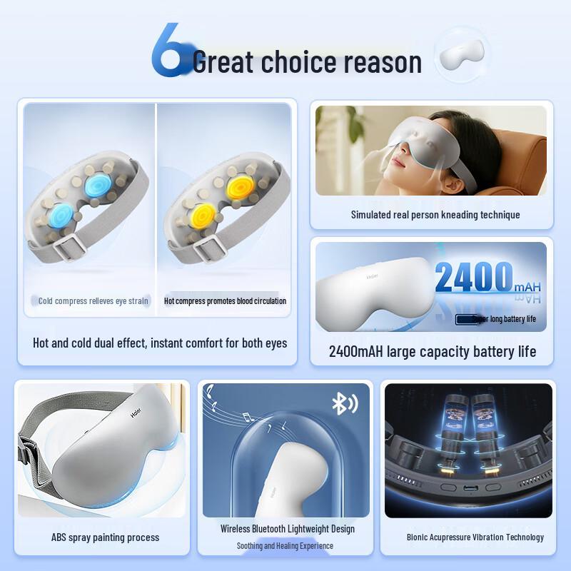Haier Smart Eye Massager with Heat and Bluetooth