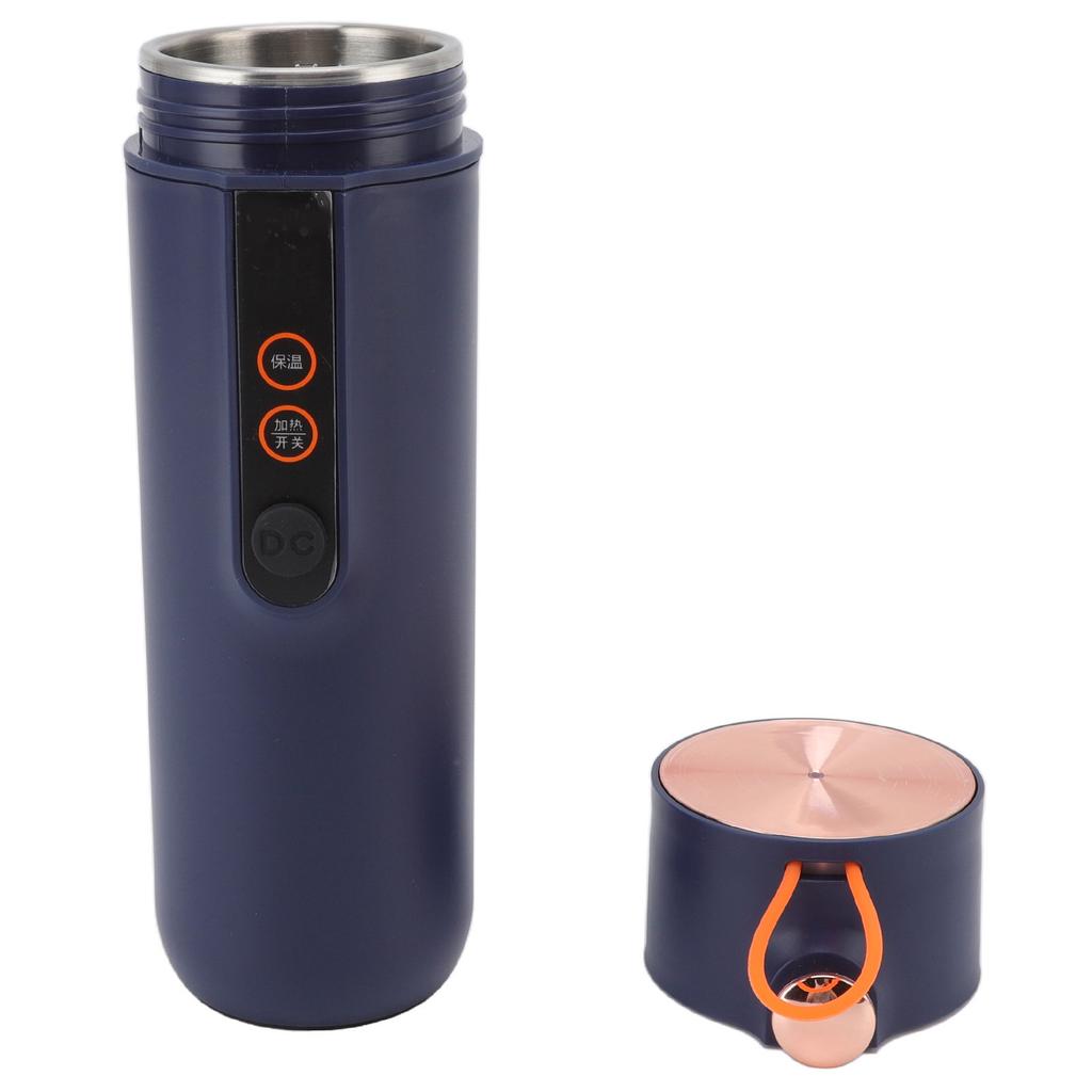 Heated Mug 460ml 12H Thermal Insulation Stainless Steel Travel Car Heating Electric Cup