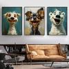 Abstract Art Funny Animals Rabbit Fox Donkey Cat Lion Canvas Posters and Prints Cartoon Animal Mural Canvas Wall Art Home Decor
