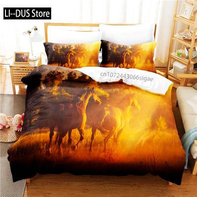 Dusk Horse Bedding Set Duvet Cover Set 3d Bedding Digital Printing Queen Size Bedding Set Fashion Design