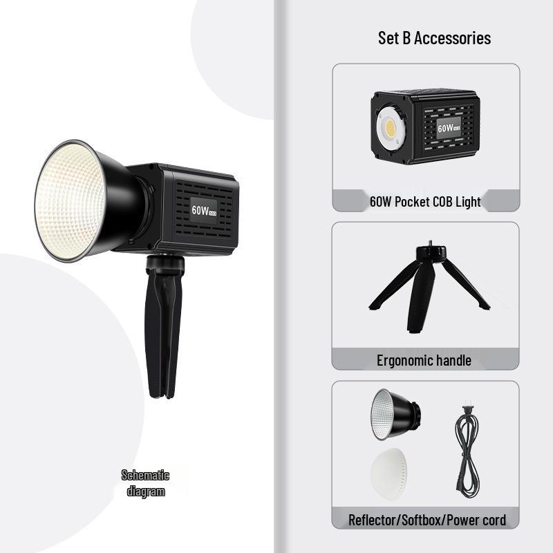 

Портативный перезаряжаемый COB свет для уличной трансляции и фотографии
