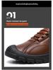 Men's Fleece Lined High Top Leather Shoes: Casual Winter Outdoor Snow Boots