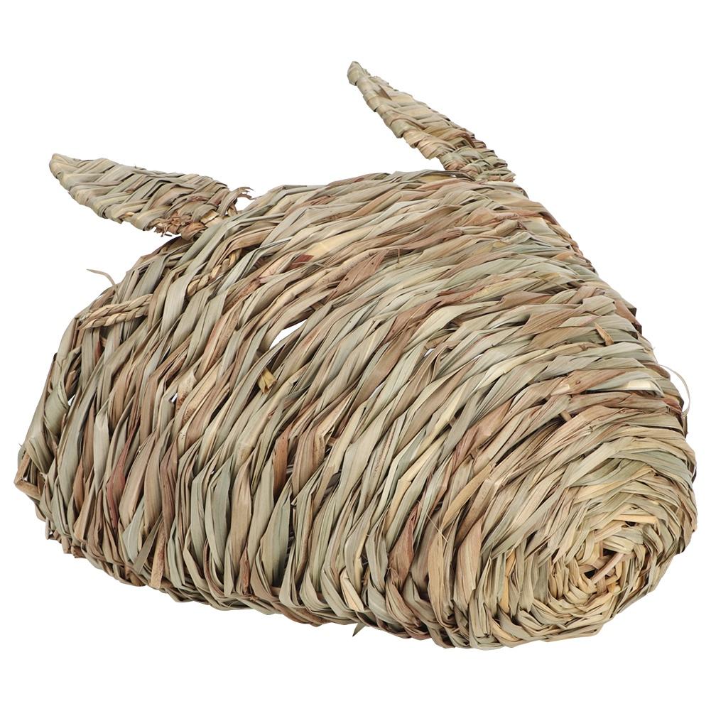 Straw Braid Rabbit Head Shape Chinchilla Hamster Hedgehog Grass Warm House Nest