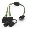 Edinstry Relay Headlight Headlight Pickup Wiring Harness Splitter Harness, Harness, Kit, 4-Way Y-Type Plug, 4-Pin