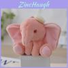 Adorable Elephant Plush Keychain Fluffy Toy For Car Keys And Women's Bags