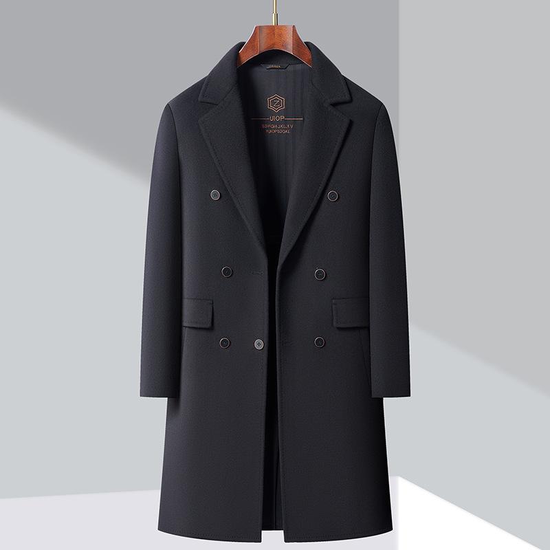 

Пальто Мужское Зимнее Длинное Пальто для Мужчин Среднего и Пожилого Возраста Пальто для Папы Шерстяное Пальто 4XL чёрный