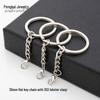 Eco-Friendly Nickel-Free Metal Keyring: DIY Jewelry Accessory, Split Ring Keychain with Doll Pendant