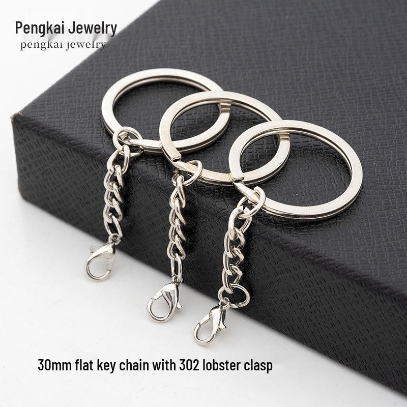 Eco-Friendly Nickel-Free Metal Keyring: DIY Jewelry Accessory, Split Ring Keychain with Doll Pendant