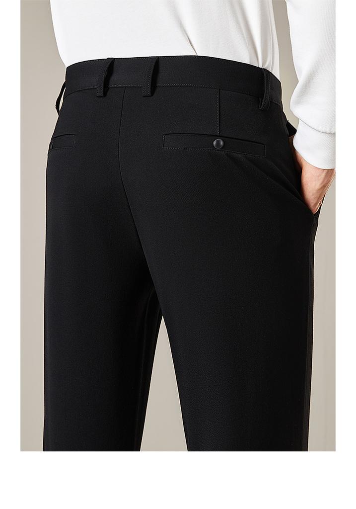[3D Pants Design] Easy To Take Care of Solid Color Casual Men's Mid Waist Straight Leg Elastic Comfortable Trousers Men