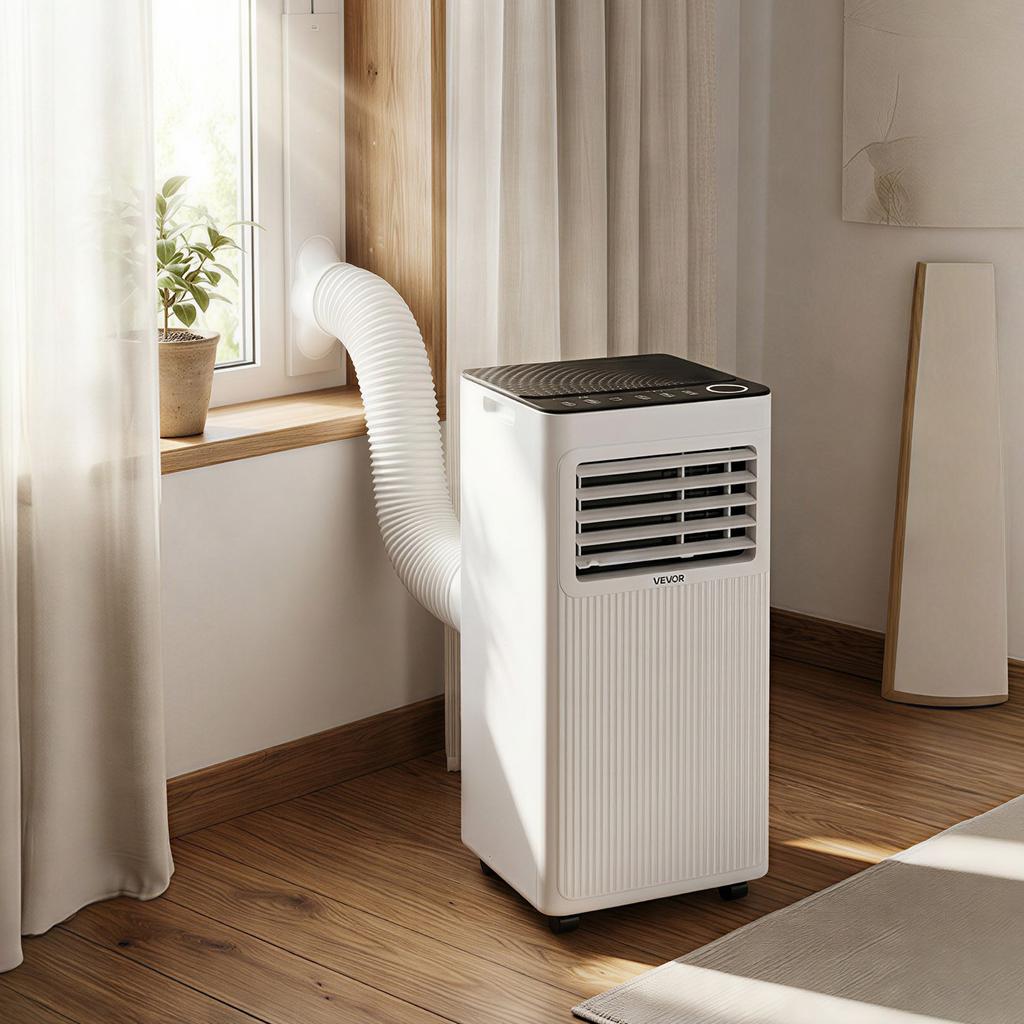 Portable Air Conditioner, 9000 BTU 2.6kW 3-in-1 Standing Cooling Ac Unit, LED Touch Panel & Remote Control, 24h Timer, Cooling/Dehumidifier/Fan Mode