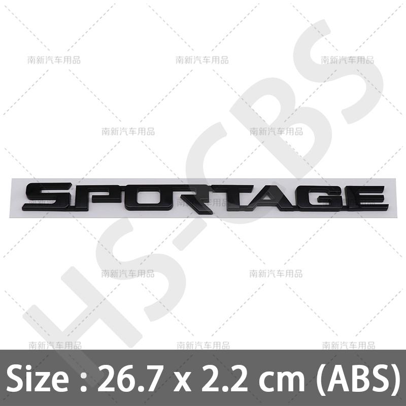 

ABS SPORTAGE Emblem Letter Sportage R Logo Car Rear Trunk Decals Badge Auto Body Decorative Stickers Accessories Car Styling