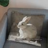 2D Geometric Rabbit Pattern Digital Print Pillow Pattern Cushion Cover Suitable For Sofa Bedroom Car Pillow Cover