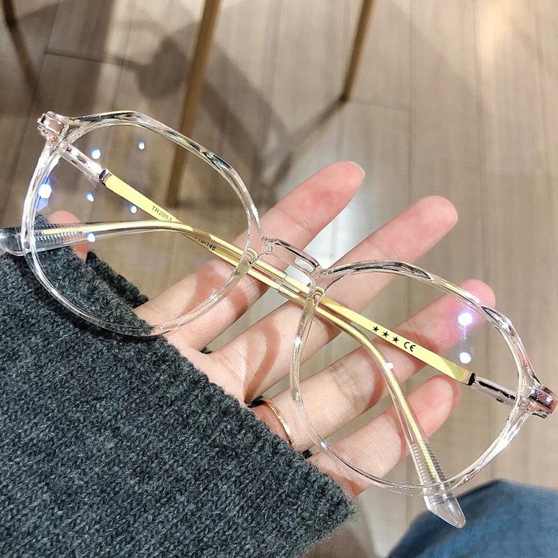2Pcs Myopia Glasses Women Blue Light Computer Eyeglasses Girls Metal Round Frame Shortsighted Eyewear