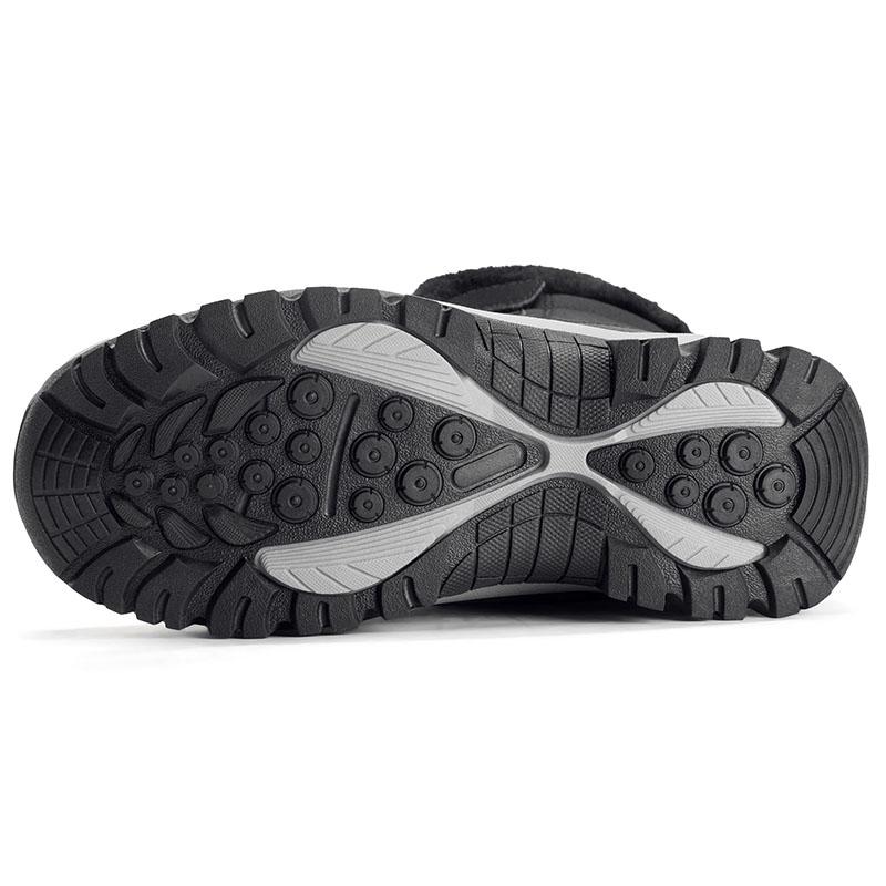 Fur-lined Snow Boots Women Plush Winter Hiking Shoes Ladies Anti-slip Warm Cotton Shoes Waterproof High-top Boots