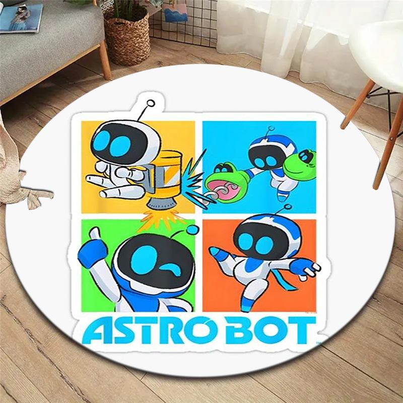 ASTRO BOT Round Area Rug,Carpet Rug for Living Room Bedroom Sofa Playroom Decor,Non-slip Floor Mat