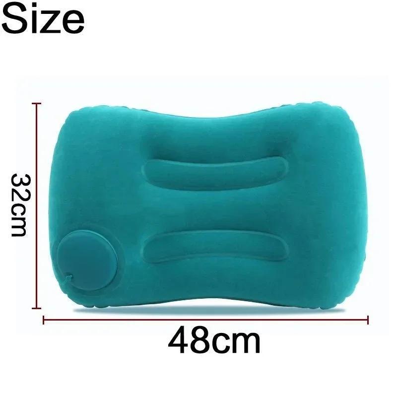 Travel Pillow Air Inflatable Airplane Car Pillows Pillow Folding Press Type Bed Pillow Neck / Waist Cushion Home Office Supplies