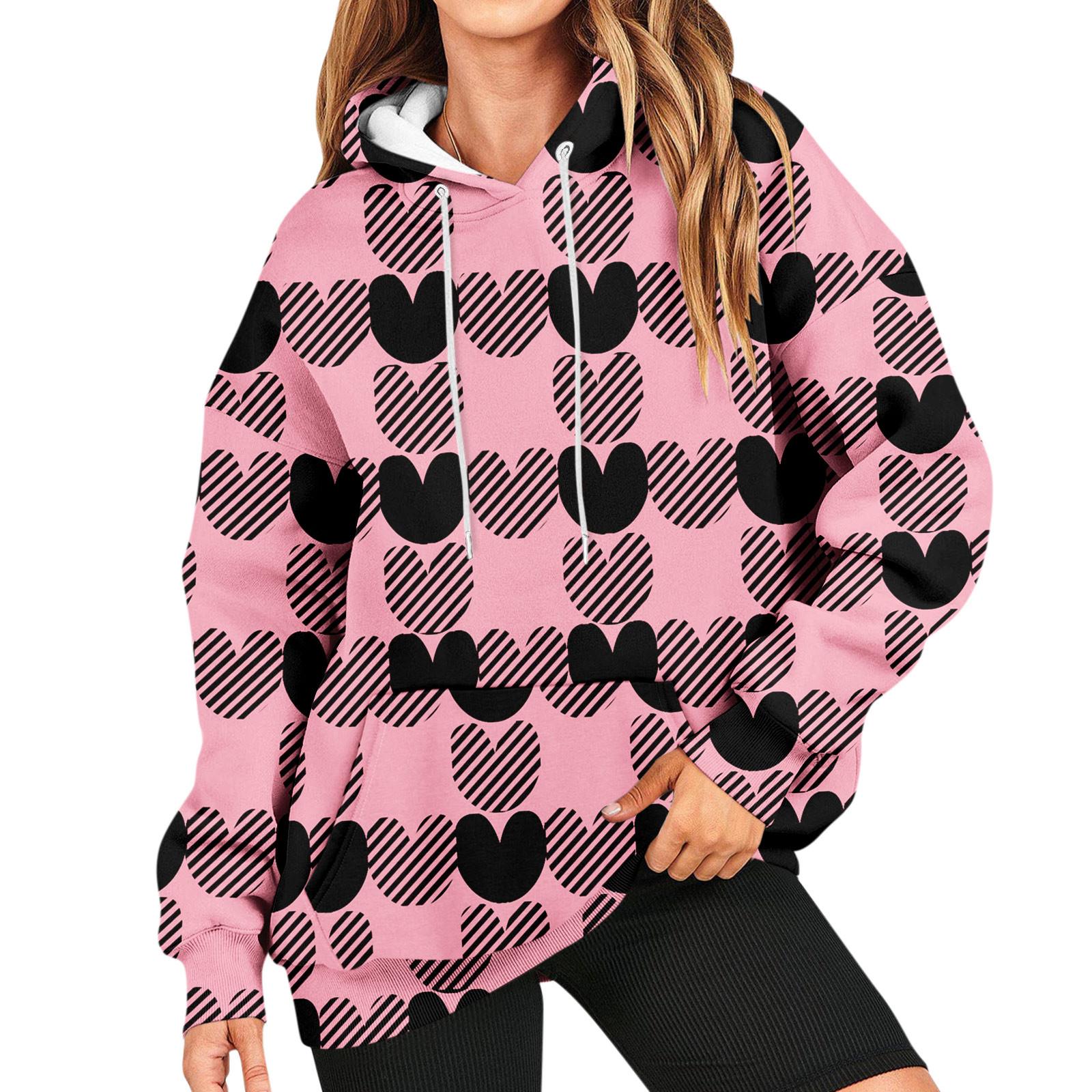 

Женская мода, повседневный универсальный повседневный топ с v-образным вырезом и длинными рукавами с принтом XL арбуз красный