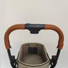 1 Set PU Leather Strollers Grip Protectors Feature Zipper Design Easy To Clean Handlebar Sleeve For Long Time Use