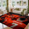 Cristiano Ronaldo Design Crystal Velvet Rug Soft Decorative Mat for Bedroom Entrance