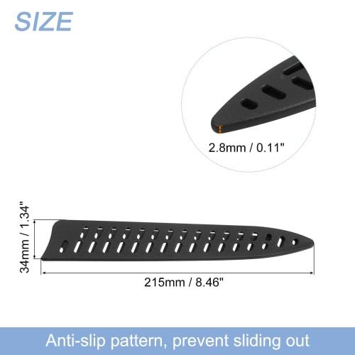 uxcell 2-Piece Knife Cover Sleeve Blade Edge Guard for 8" Carving Knife Blade Edge Protector Cover Universal Knife Sheath for Kitchen Black