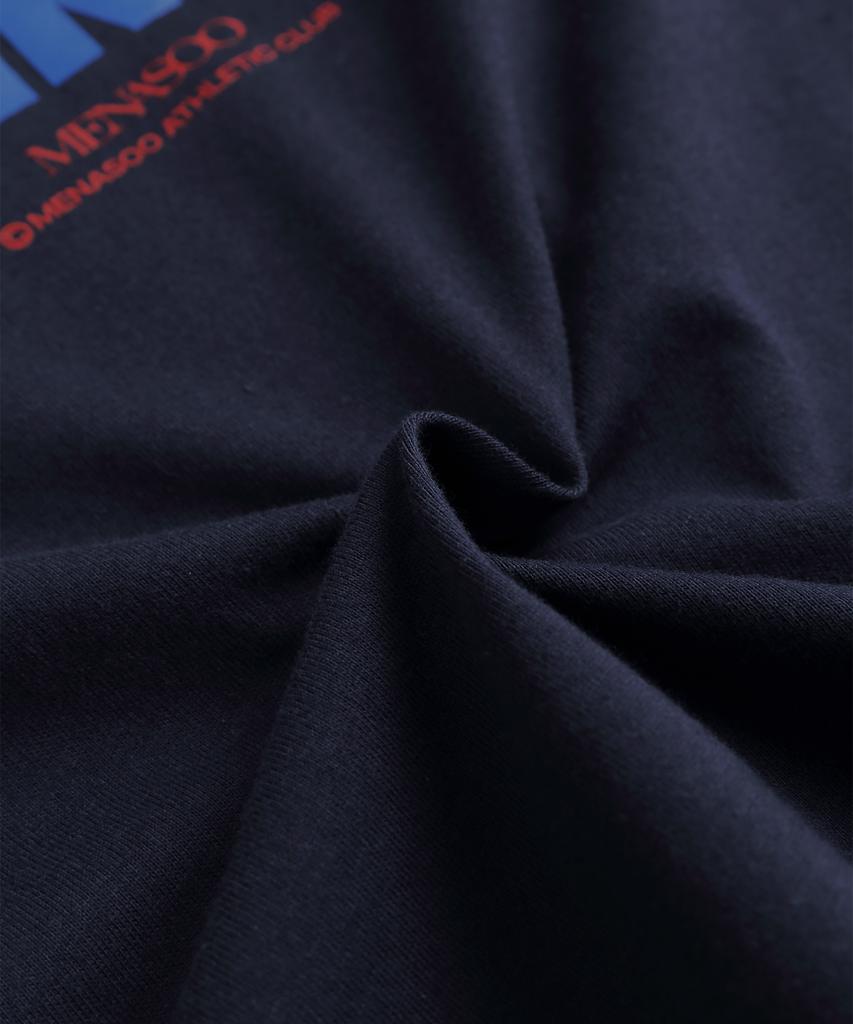 Minasu New Big Hearttrack Graphic T Shirt_Navy