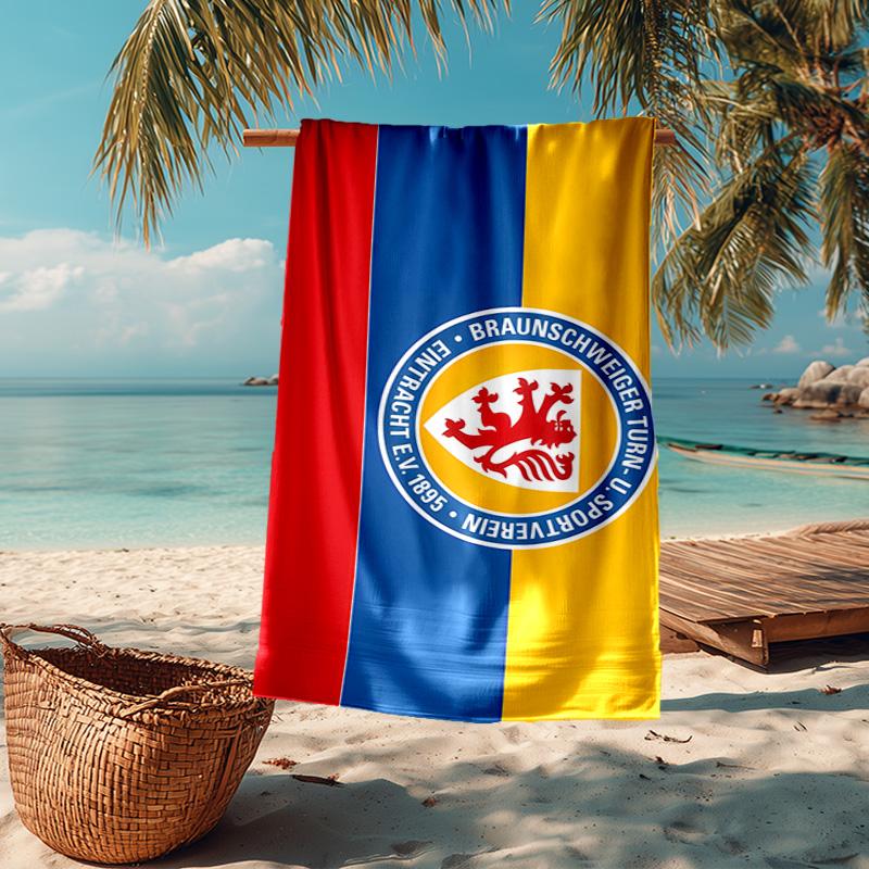 1PC Braunschweig Fc Crest Design Beach Towel - Soft, Absorbent Microfiber, Lightweight, Ideal for The Beach, Parties, Travel, Camping fan gifts