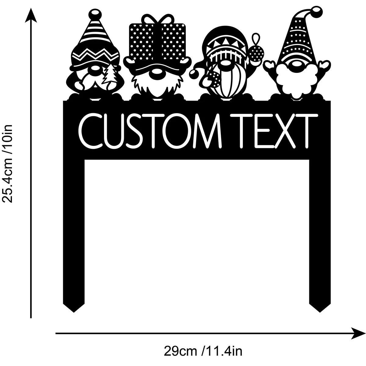 

Metal Gnome Garden Sign Yard Art Personalized Lawn Decor