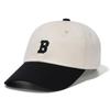 Non-Logo Curve Cap - Cream/Black