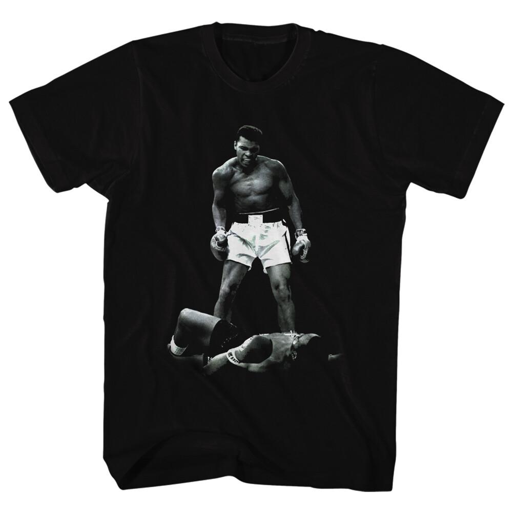 Muhammad Ali World Boxing Champ Standing Over Liston Knockout Men T Shirt XXXL