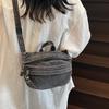 Denim bag women's 2025 new popular fashion casual versatile shoulder bag large capacity messenger handbag