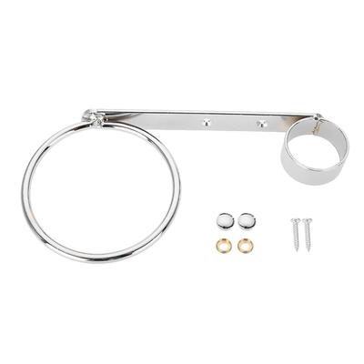 Wandmontierter Haartrocknerhalter aus verchromtem Eisen, Haartrockner- und Zangenständer