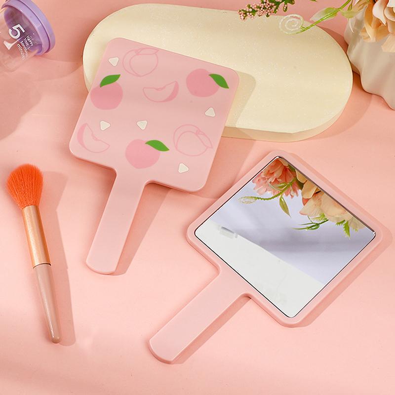 

Handheld Makeup Mirror Square Compact Mirror Spa Salon Makeup Vanity Mirror Student Mirror Desktop Cosmetic Mirror For Women рожевий