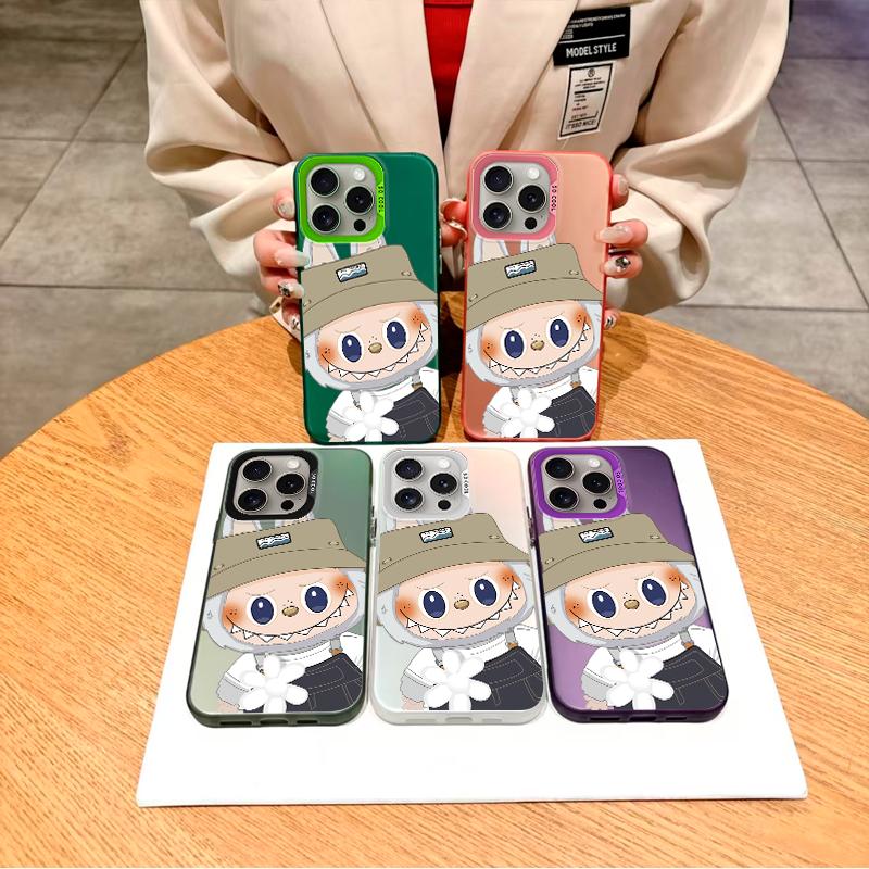 Labubu's Trendy and Cool Adventure Style" Fashion Case for Oppo/Realme Series.Oppo A12,A1 Pro,Reno6 Lite,A3x,A32,A58,A17,Realme 7i,9i,V23,C15,C25Y...