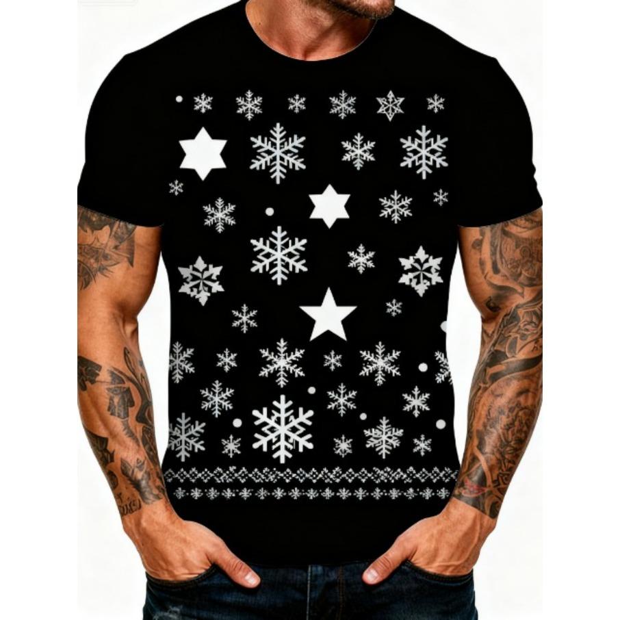 

Мужская повседневная футболка с 3D-принтом «Рождественская елка», свободного кроя, с круглым вырезом и короткими рукавами L
