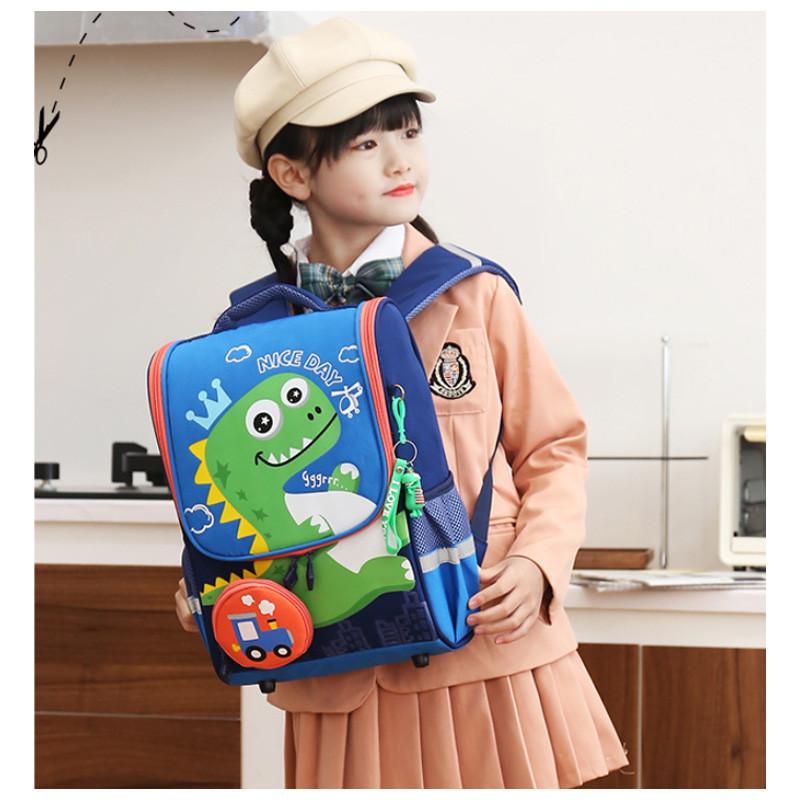 Adorable Cartoon Nylon Backpack For Boys And Girls In Primary School Large Capacity