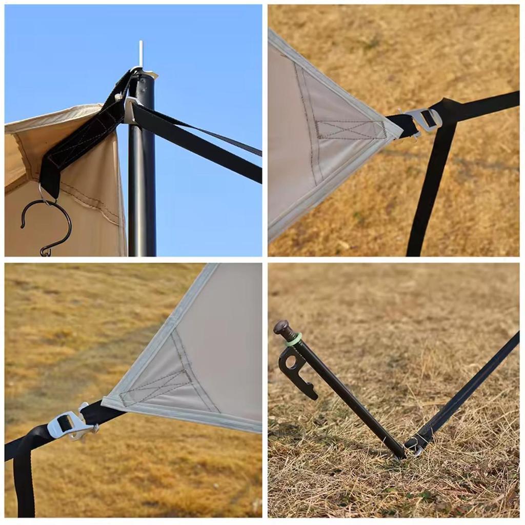 Awning Pull Strap 6 Pieces Awning Fixing Straps With Storage Bag Thickened Sunshade Fixing Rope Camping Accessories For Moving