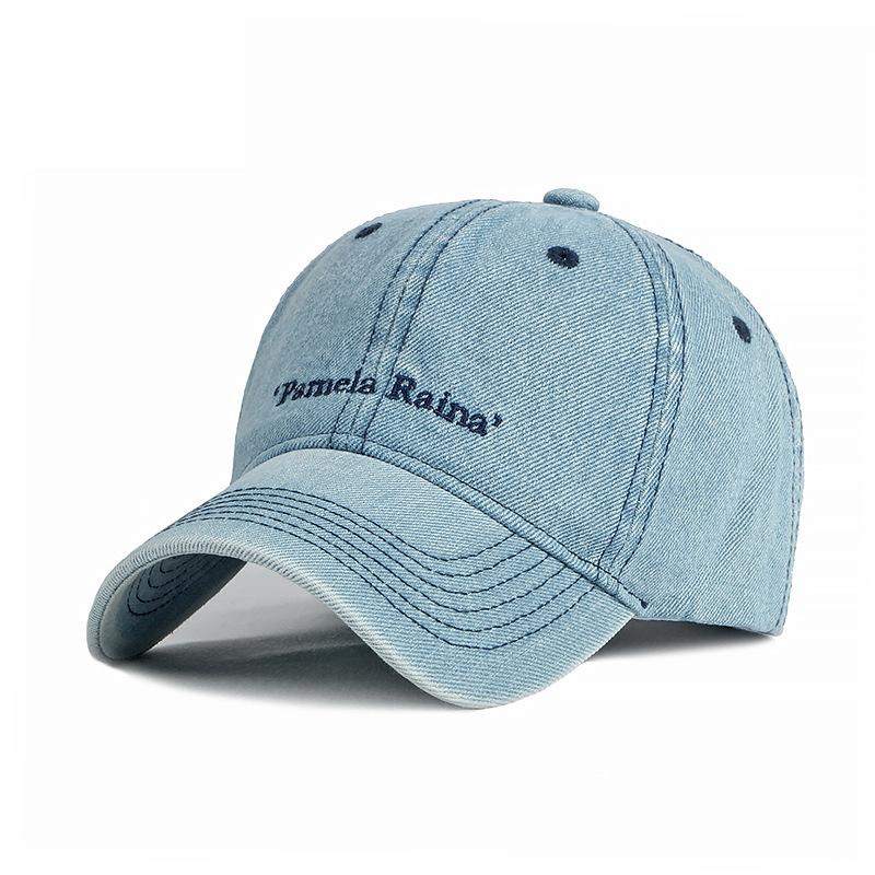 Denim Cap Spring Summer Male Embroidered Letter Sunscreen Sun Hat Female Baseball Cap