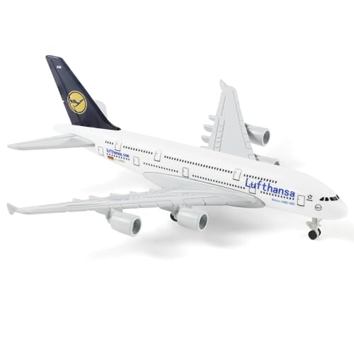

QIYUMOKE 1/400 German A380 Airplane Model Kit (6-inch Large) with Assembled Aircraft Landing Gear and Display Stand for Airbus A380 Airplane Model Kit