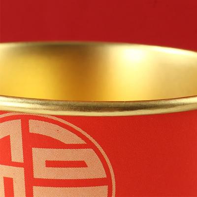 20pcs Lucky Fu Words Disposable Paper Bowls Paper 450ml Chinese New Year Bowls PE Film Durable Red Snack Bowls