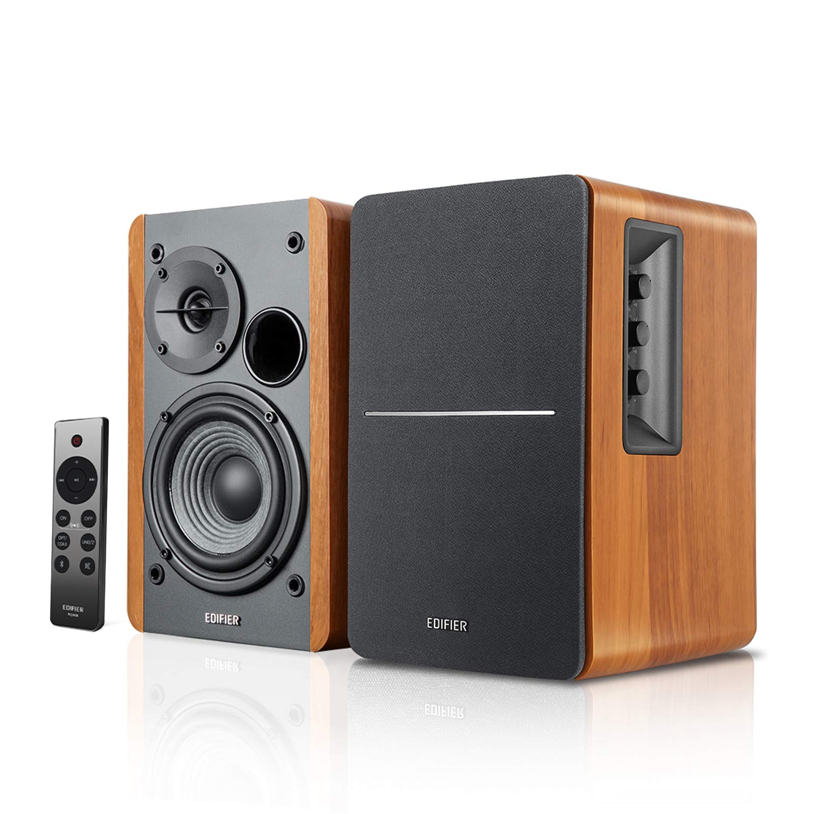 

Edifier [Upgraded] R1280DBs Bluetooth 5.0 2-Way Bookshelf Speakers (Pair) - Active Speakers with Built-in Amplifier - Desktop Wireless Studio Monitor