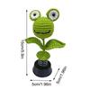 Crochet Car Decorations Sunflower Frog Duck Bobblehead Car Decor Animated Bobble Dancer Car Decor Aesthetic Accessories For