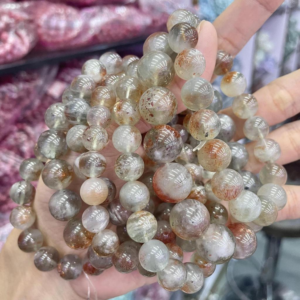 Natural Crystal Bracelet Women'S Golden Sparkle Arusha Golden Sun Bracelet Loose Beads Multi-Mica Straight